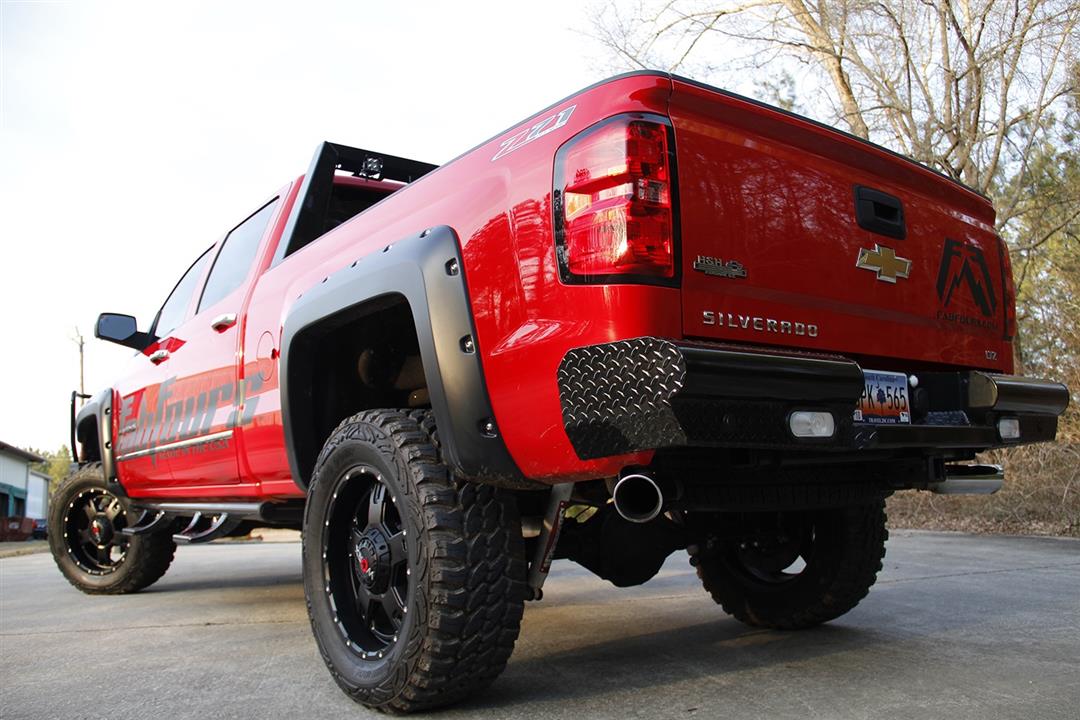 Fab Fours Black Steel Rear Bumpers For 01-06 Chevrolet/GMC Silverado/Sierra 2500/3500 & 07 Classic - CH99-T1250-1