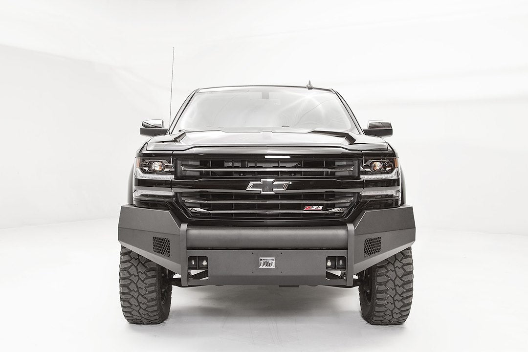Fab Fours Black Steel Elite Front Bumpers For 2016-2018 Chevrolet Silverado 1500 & 2019 LD