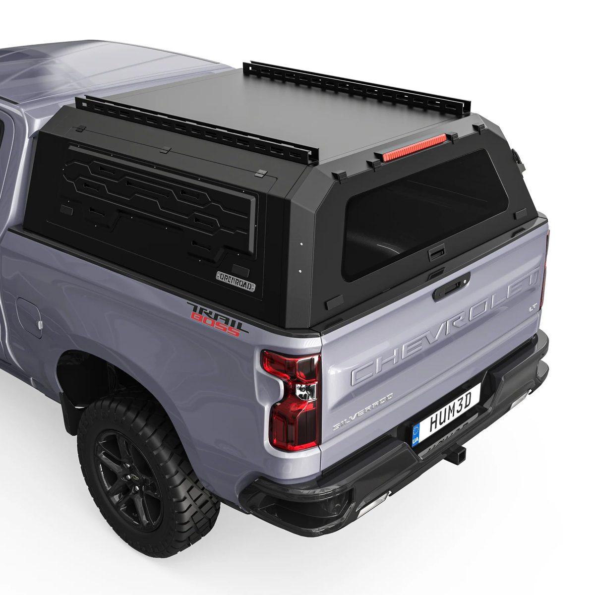 OPENROAD Aluminum Side Truck Cap For 2019-2026 Chevy Silverado 1500 6'4" Bed - PP2PL330027