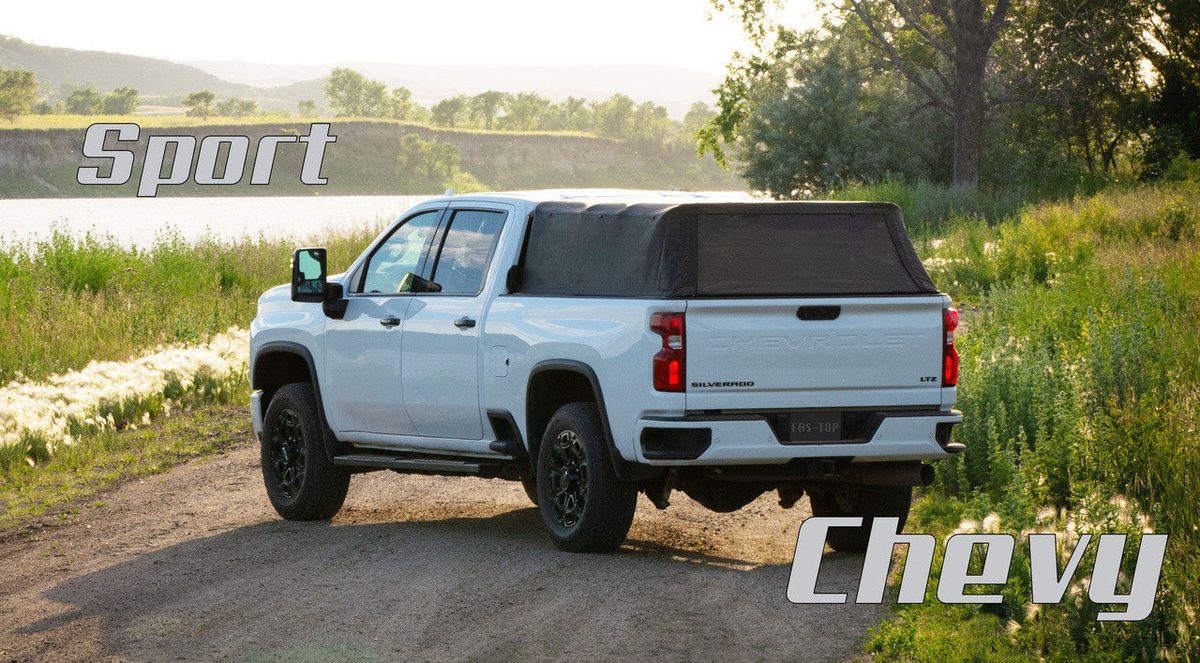 Fas-Top Traveler Sport | 2 in 1 Topper & Tonneau Cover For 2001-2007 GMC Sierra/Chevrolet Silverado 3500 Dually 8' Bed