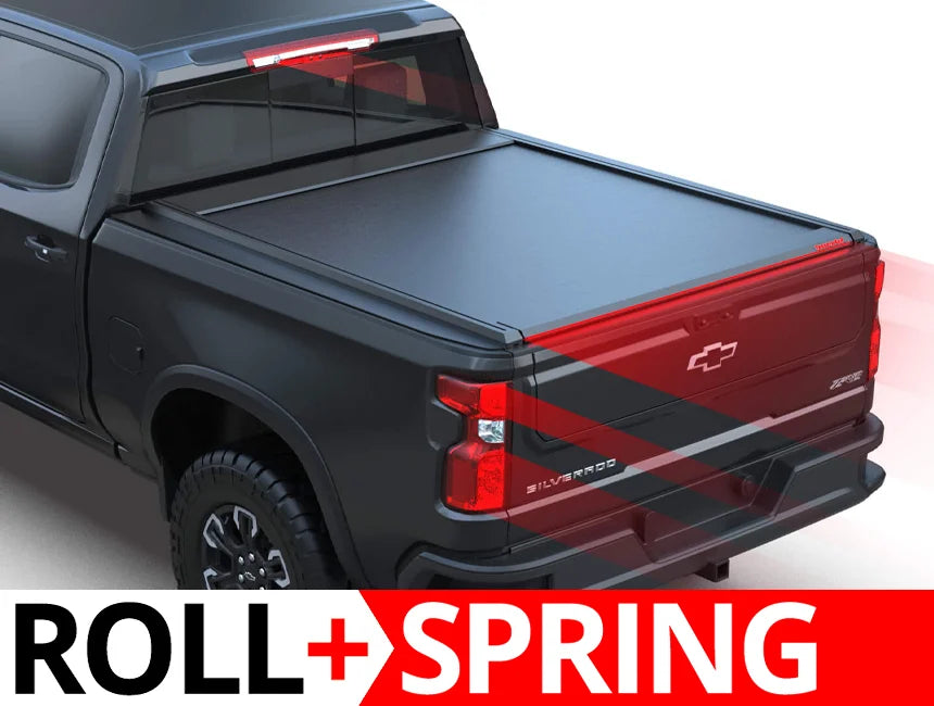 Tessera Roll+ Spring-Assisted Retractable Tonneau Bed Cover For 14-26 GMC/Chevrolet Sierra/Silverado 1500 5'8" Bed - 5212062602534