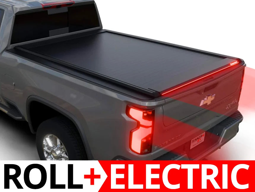 Tessera Roll+ Electric Retractable Tonneau Bed Cover For 20-26 GMC/Chevrolet Sierra/Silverado 2500/3500 HD 8'  Bed - 5212062603098