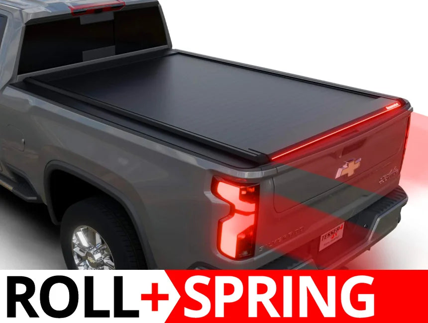 Tessera Roll+ Spring-Assisted Retractable Tonneau Bed Cover For 15-19 GMC/Chevrolet Sierra/Silverado 2500/3500 HD 6'6" Bed - 5212062603586