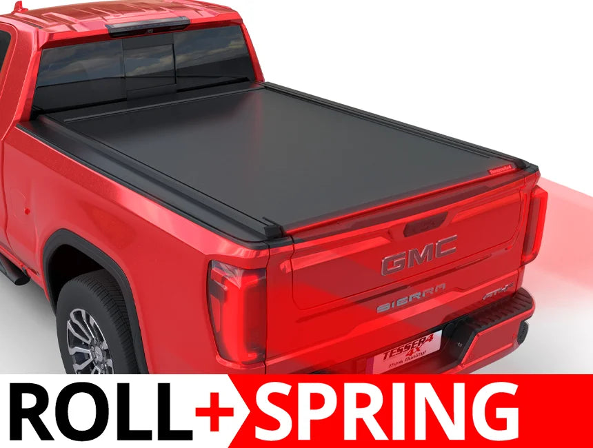 Tessera Roll+ Spring-Assisted Retractable Tonneau Bed Cover For 19-26 GMC/Chevrolet Sierra/Silverado 1500 6'6" Bed - 5212062602626