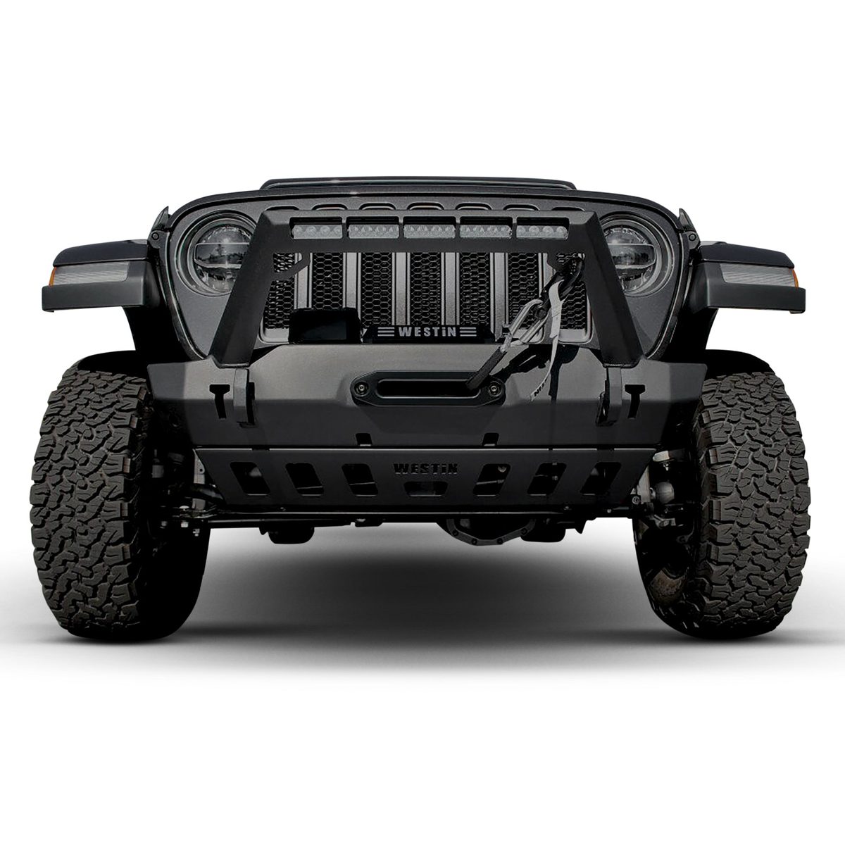 Westin WJ2 Front Bumper Skid Plate Textured Black
