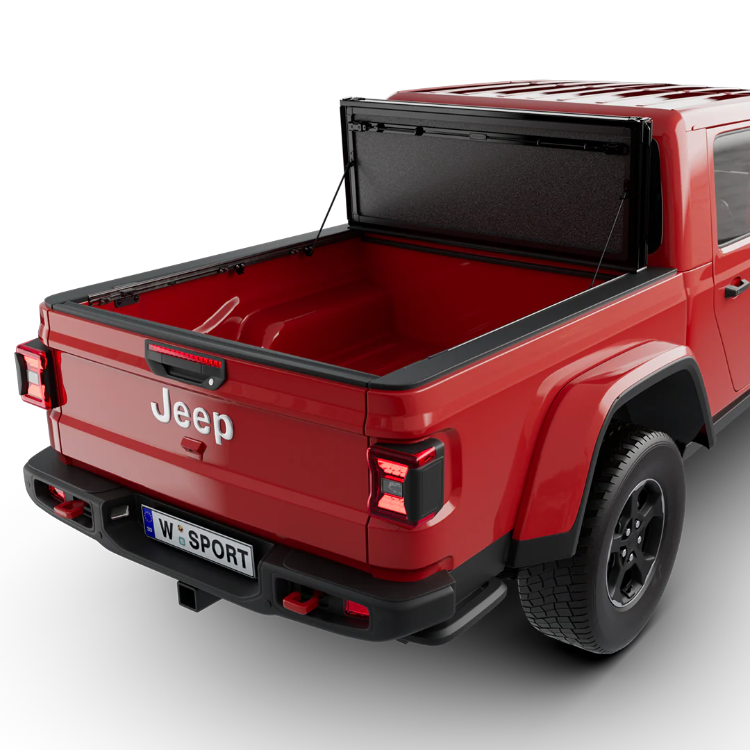 Worksport AL4 Flip-Up Hard Trifold Tonneau Cover For 2020-2026 Jeep Gladiator 5' Bed - 4921150