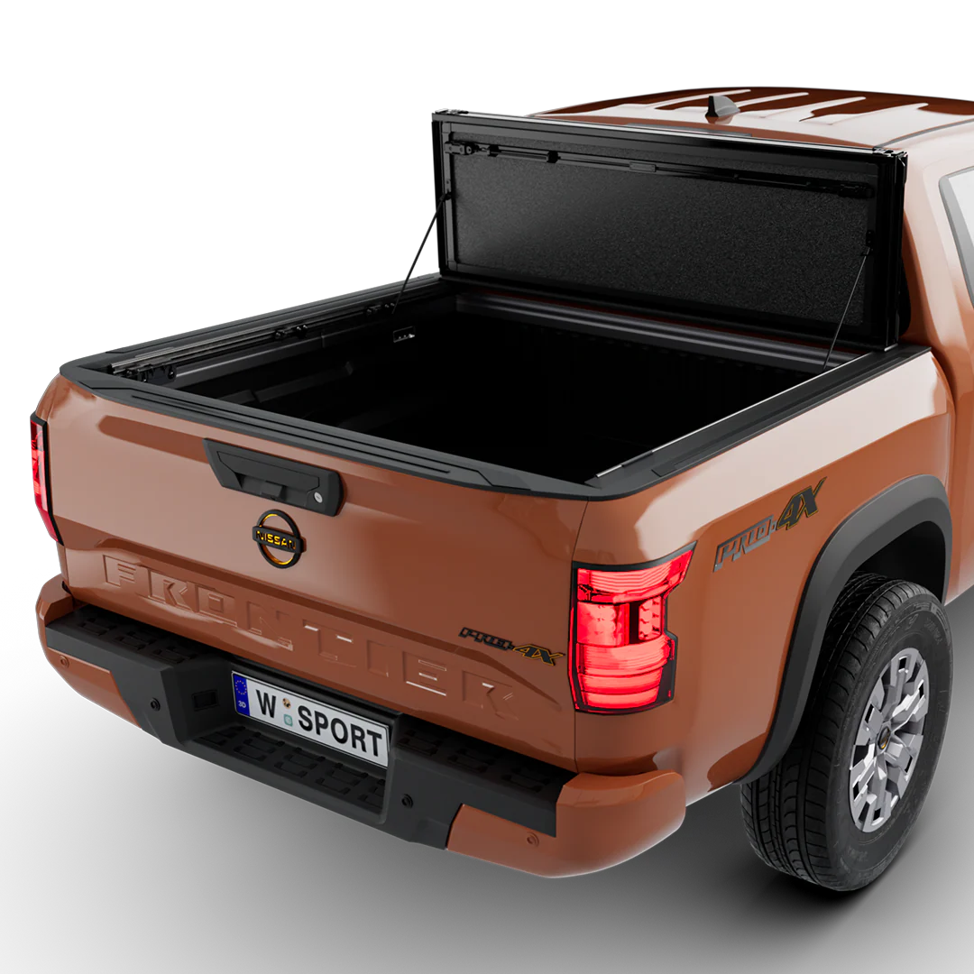 Worksport AL4 Flip-Up Hard Trifold Tonneau Cover For 2005-2021 Nissan Frontier 5' Bed
