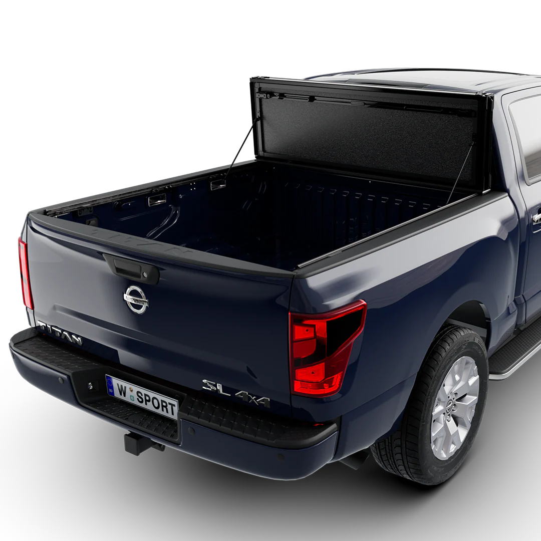 Worksport AL4 Flip-Up Hard Trifold Tonneau Cover For 2017-2024 Nissan Titan 5'7" Bed