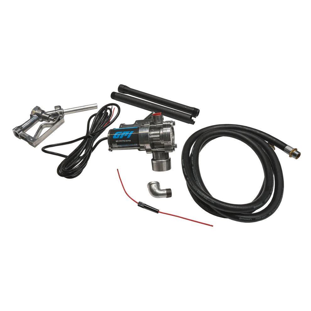 Chandler GPI 12V 8 GPM Fuel Transfer Pump - Manual Nozzle