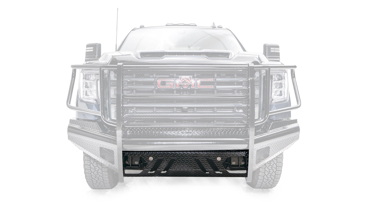 Fab Fours Black Steel Replacement Lower Guard with Sensors For 2020-2023 GMC Sierra 2500/3500 -S22917-1