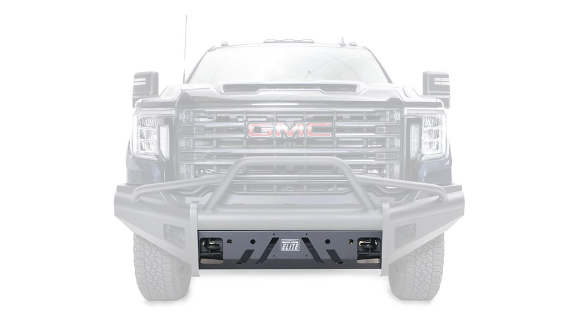 Fab Fours Black Steel Elite Replacement Lower Guard with Sensors for 2020-2023 GMC Sierra 2500/3500 - Q22196-1
