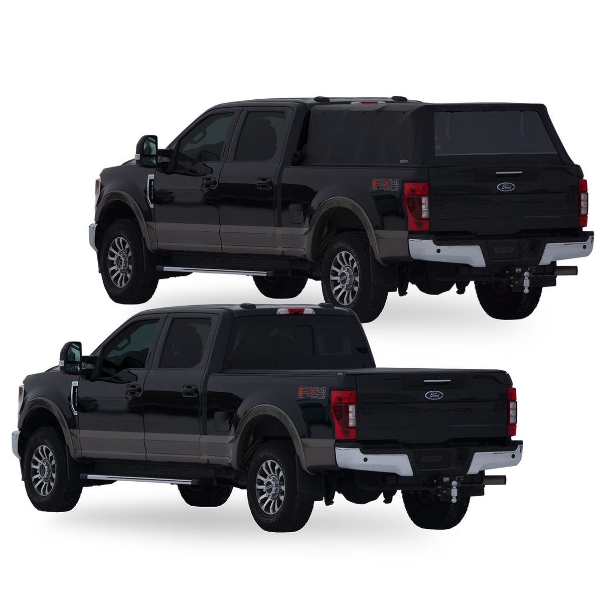 Fas-Top Traveler | 2 in 1 Topper & Tonneau Cover For 02-08 Dodge RAM 1500 & 03-09 Dodge RAM 2500/3500 6'4" Bed
