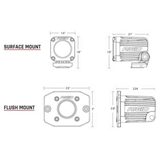 Rigid Industries Flood Black Flush Mount Ignite - 20621 — view 2 of 3