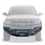 Westin Pro-Series Winch Mount Front Bumper For 15-19 Chevrolet Silverado 2500/3500 - 58-411165 — view 5 of 8