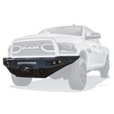 Westin Pro-Series Winch Mount Front Bumper For 2013-2018 RAM 2500/3500 - 58-411195 — view 1 of 8