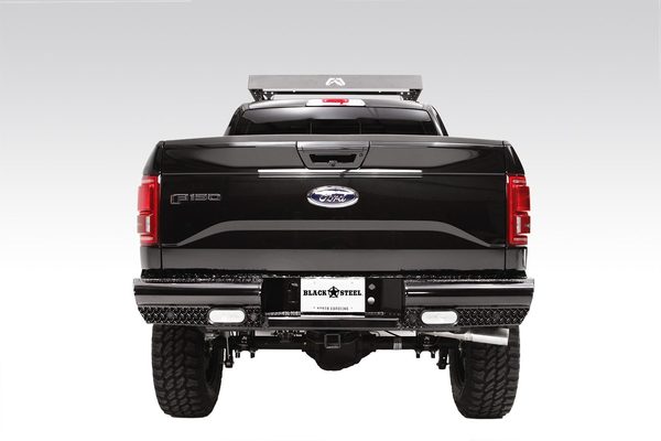 Fab Fours Black Steel Rear Bumpers For 2015-2020 Ford F-150 - FF15-T3250-1