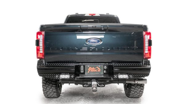 Fab Fours Black Steel Rear Bumpers For 2023-2026 Ford F-250/350/450 - FS23-T5950-1