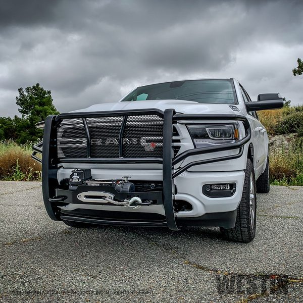 Westin HDX Winch Mount Grille Guard For 2010-2018 Dodge RAM 2500/3500