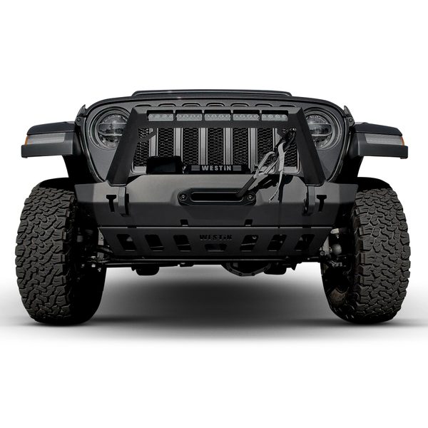 Westin WJ2 Front Bumper Skid Plate Textured Black