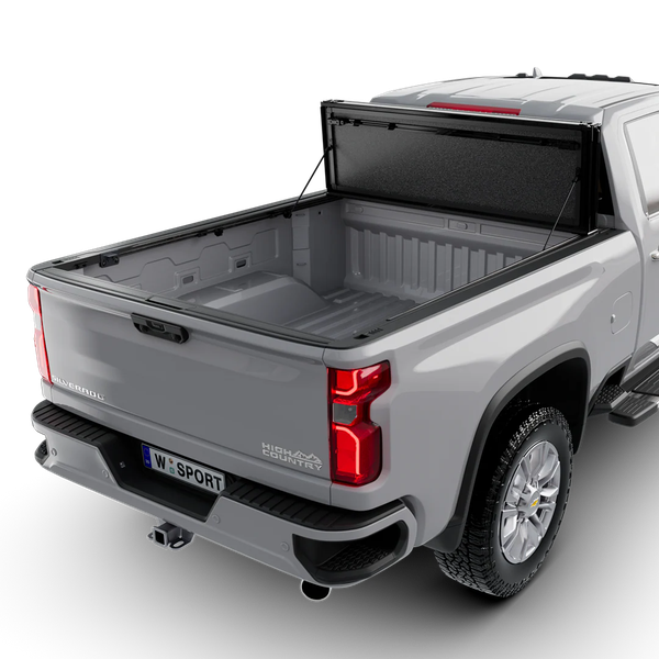 Worksport AL4 Flip-Up Hard Trifold Tonneau Cover For 07-18 Chevrolet/GMC Silverado/Sierra 1500 & 08-19 2500/3500 6'6" Bed - 4912360