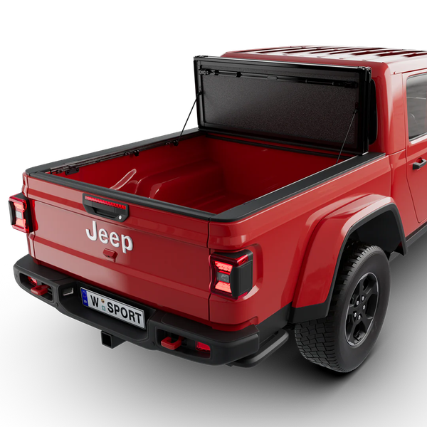 Worksport AL4 Flip-Up Hard Trifold Tonneau Cover For 2020-2026 Jeep Gladiator 5' Bed - 4921150