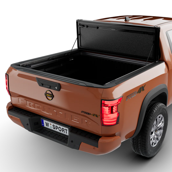 Worksport AL4 Flip-Up Hard Trifold Tonneau Cover For 2005-2021 Nissan Frontier 5' Bed