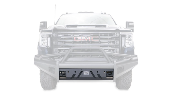 Fab Fours Black Steel Elite Replacement Lower Guard with Sensors for 2020-2023 GMC Sierra 2500/3500 - Q22196-1